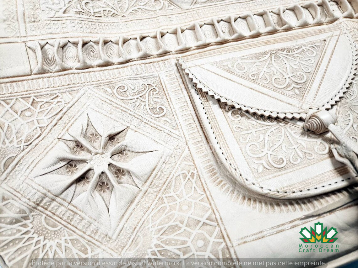 Luxury Women's Leather Bag Cream – Boho Crossbody, Purse 5