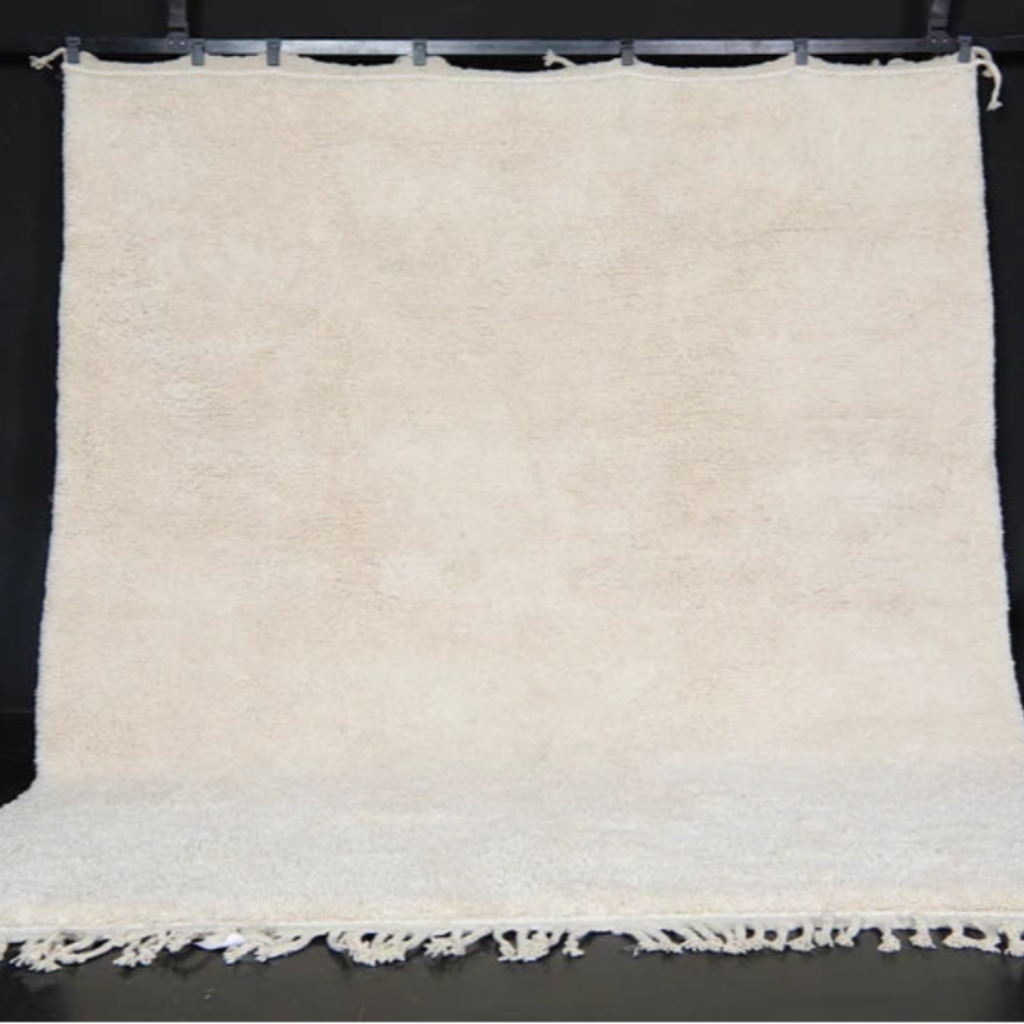 cream handcrafted berber rug area carpet bohemian decor
