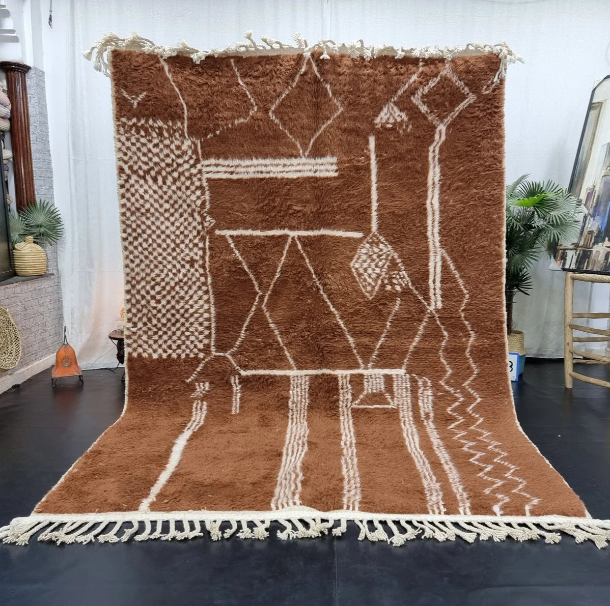 Brown berber rug for living room