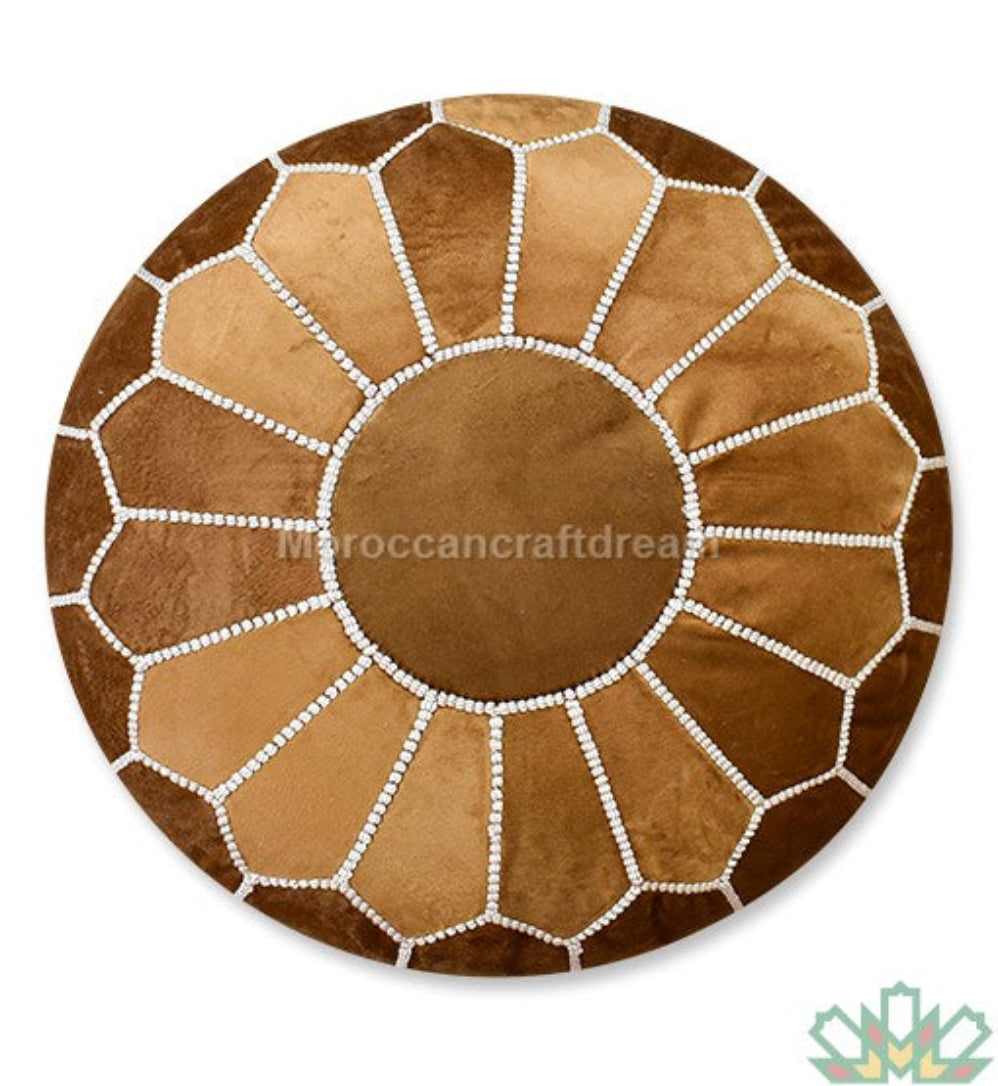 handmade velvet moroccan pouf ottoman