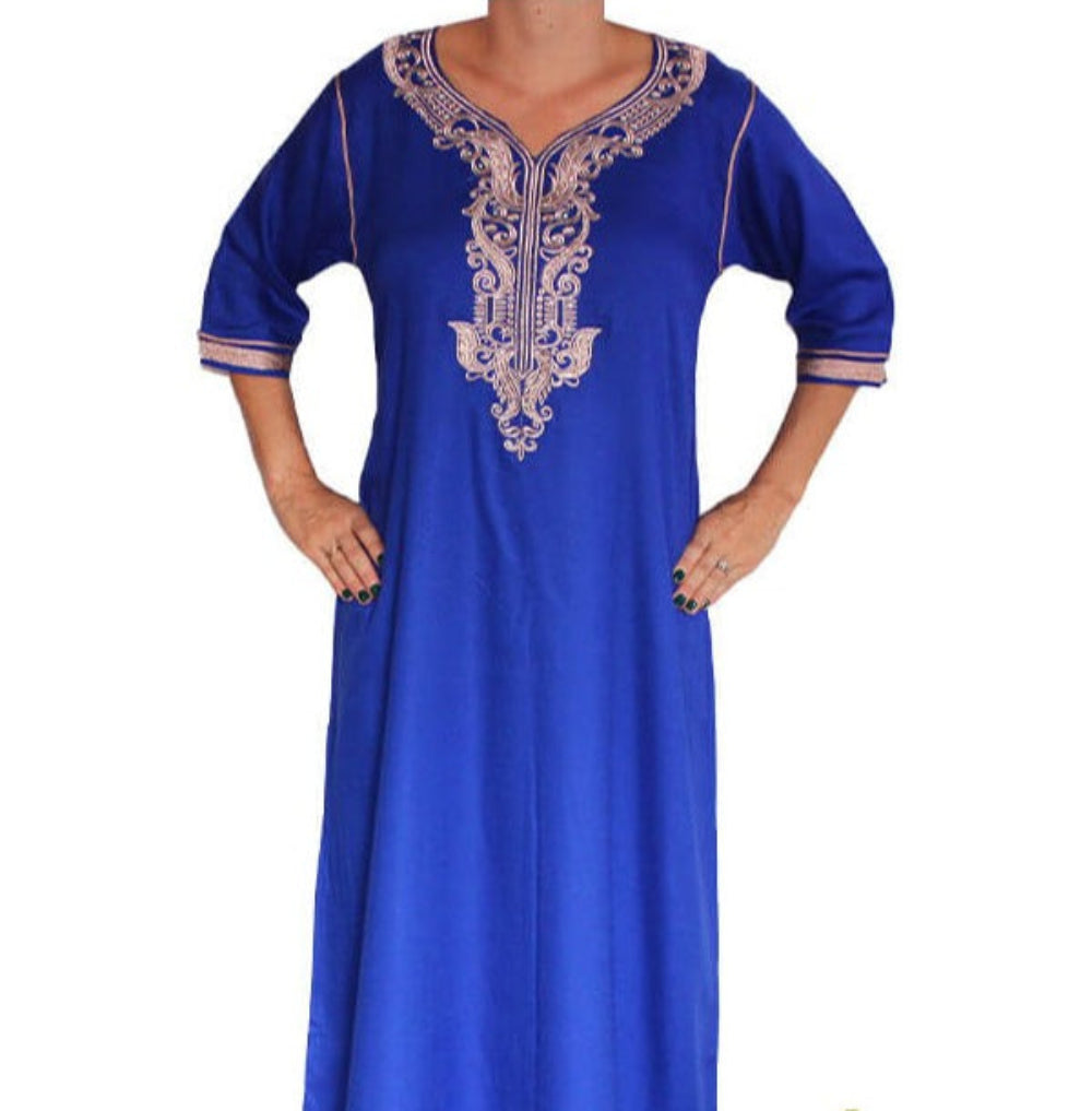 CAFTAN MAROCAIN FAIT MAIN TERZA 1 NOIR BRODÉ EN OR