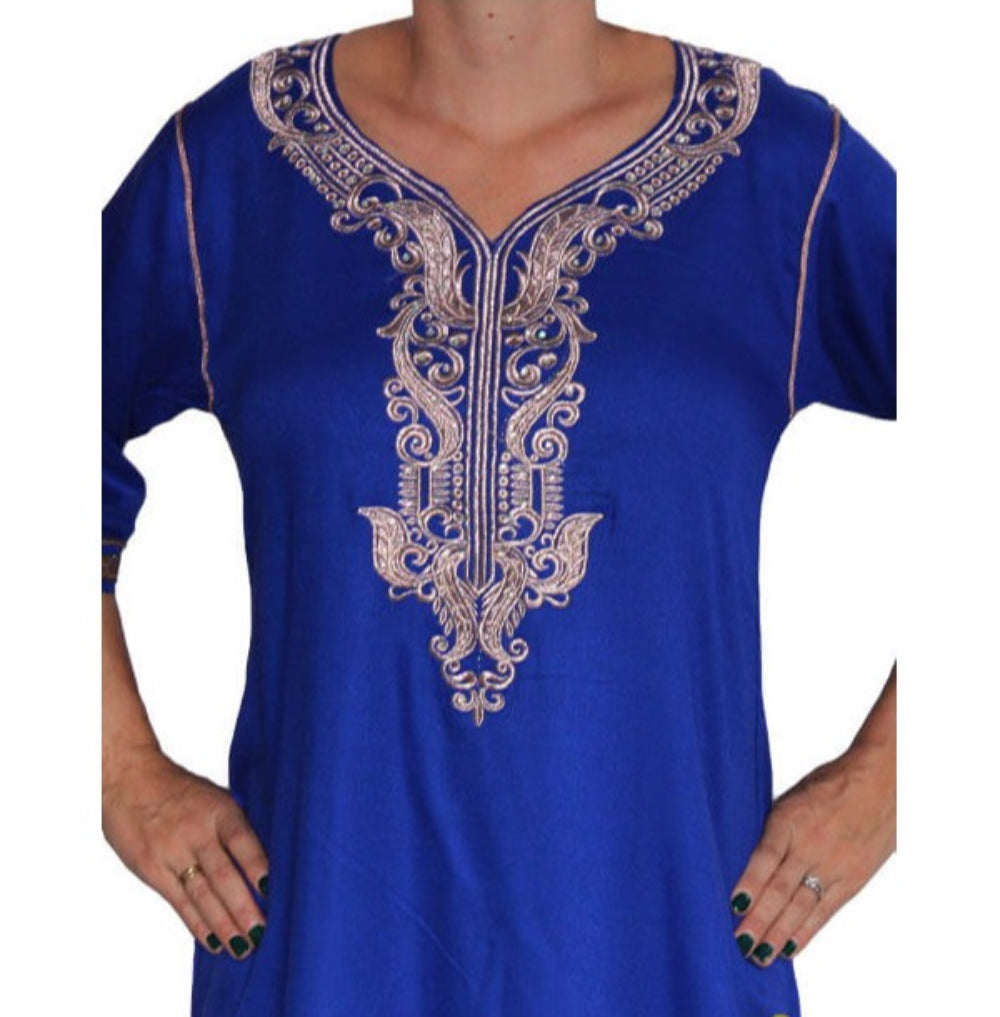 CAFTAN MAROCAIN FAIT MAIN TERZA 1 NOIR BRODÉ EN OR