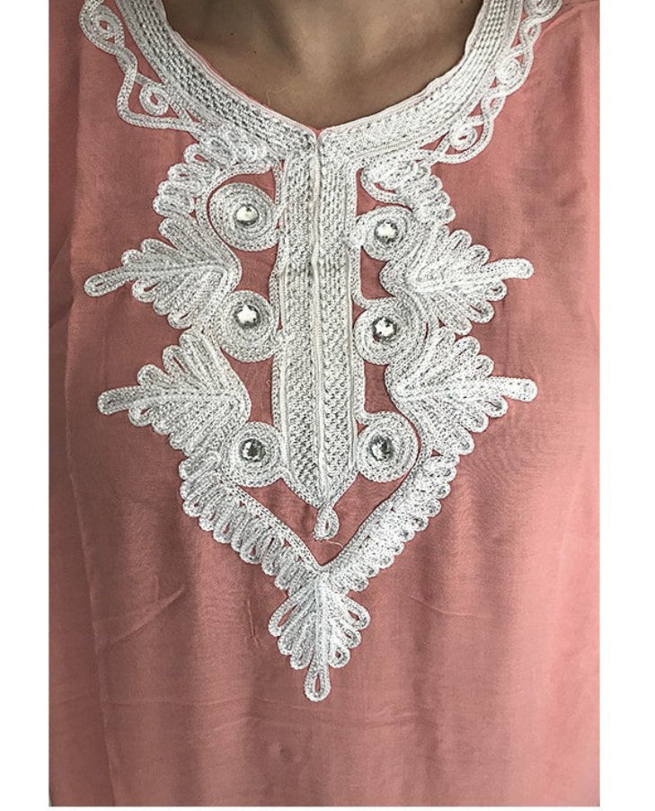 CAFTAN MAROCAIN FAIT MAIN TERZA 1 NOIR BRODÉ EN OR