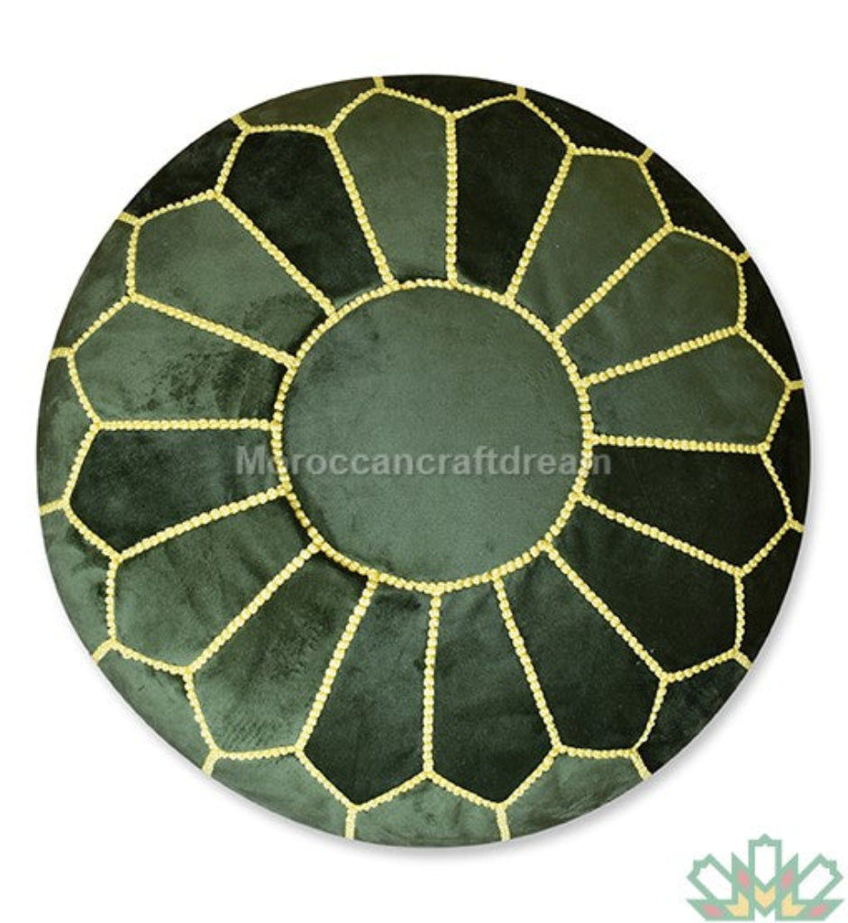 green velvet ottoman moroccan pouf
