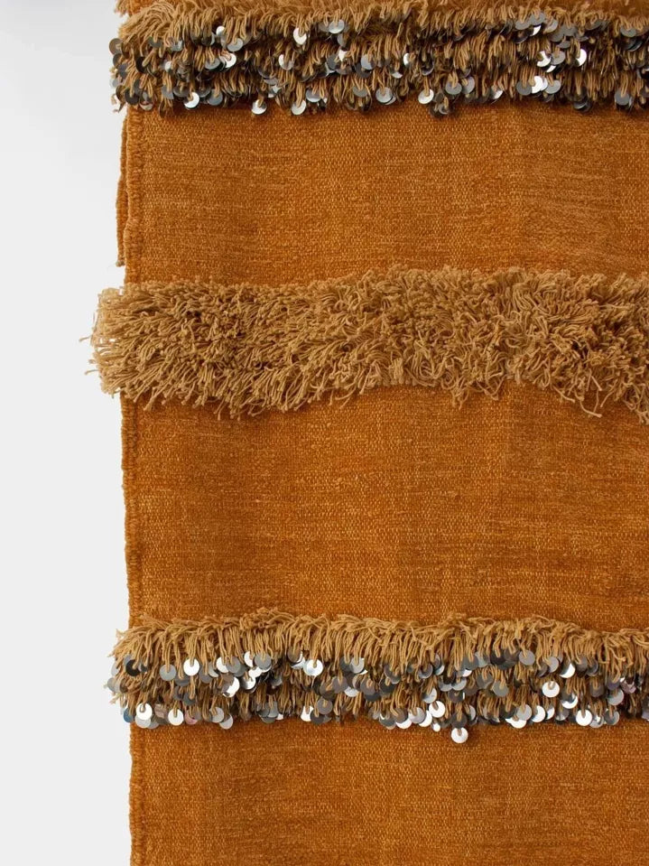 handcrafted mustard blanket handira