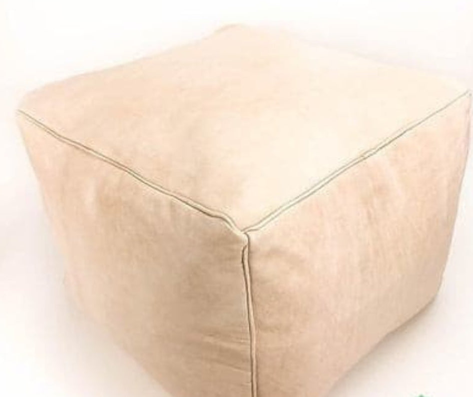 Pouf carré marocain en cuir fabriqué à la main en gros 18x18x18" / 45x45x45cm