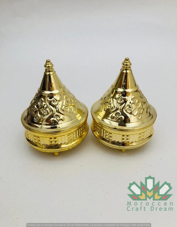 Small Gold moroccan decorative tagine – perfect party favors 3