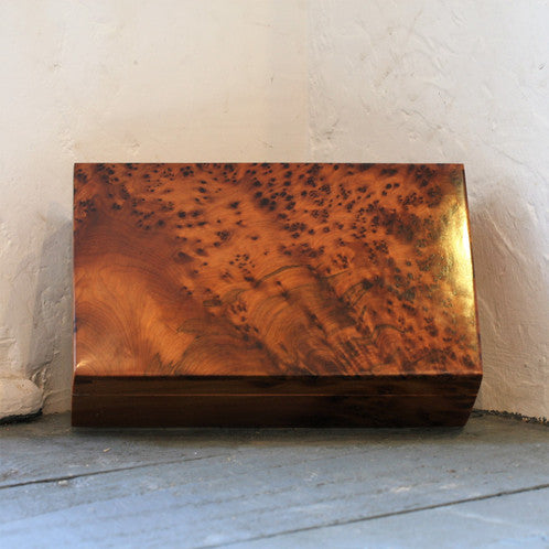 Handmade Thuya Wood Jewelry Box – Unique TW2JD