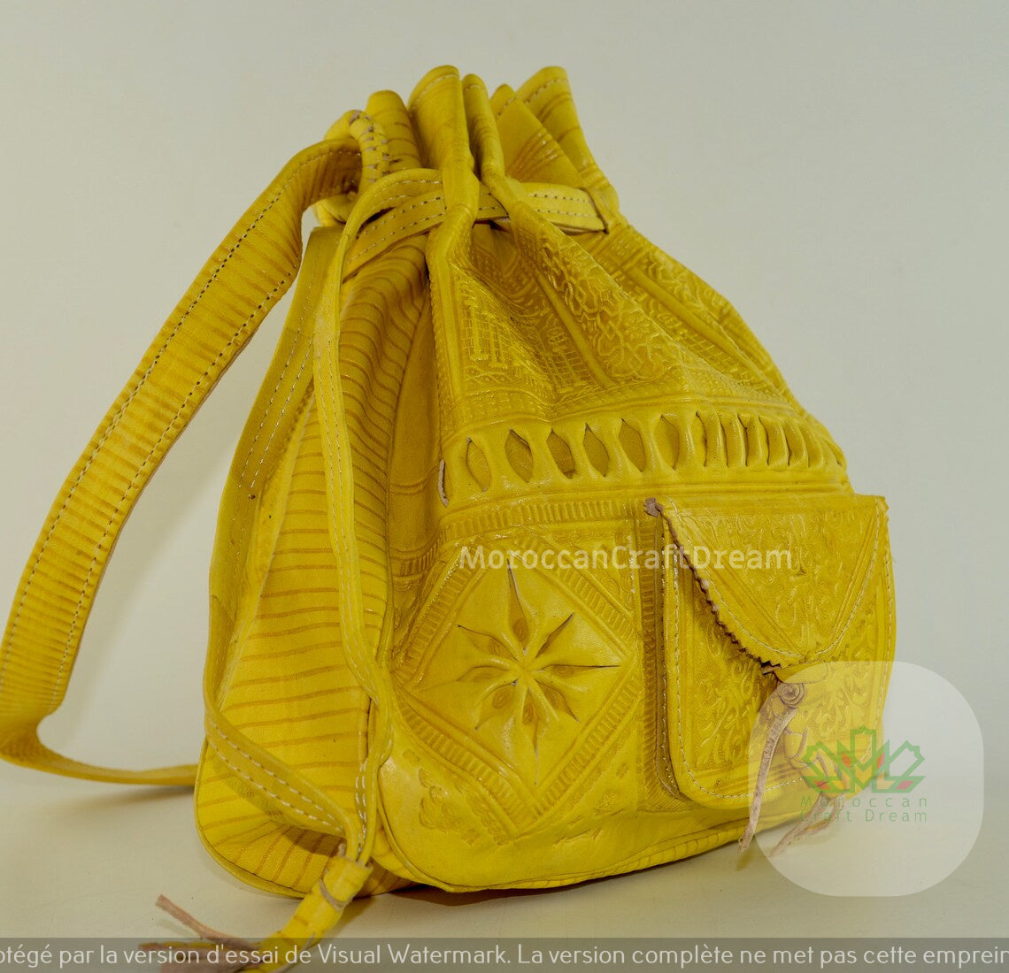 Sac à main en cuir de luxe pour femme Moutarde LB1MU