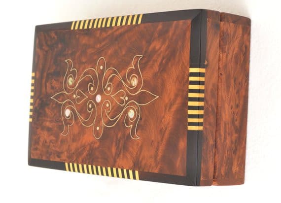 Handmade Thuya Wood Jewelry Box – Unique TW1RT1