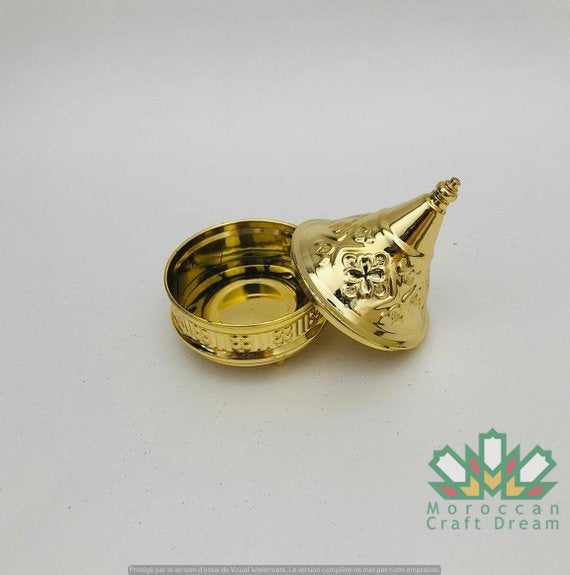 Small Gold moroccan decorative tagine – perfect party favors 4