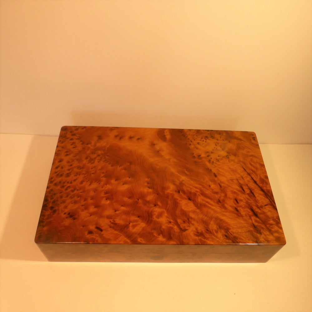 Handmade Thuya Wood Jewelry Box – Unique TW2JD