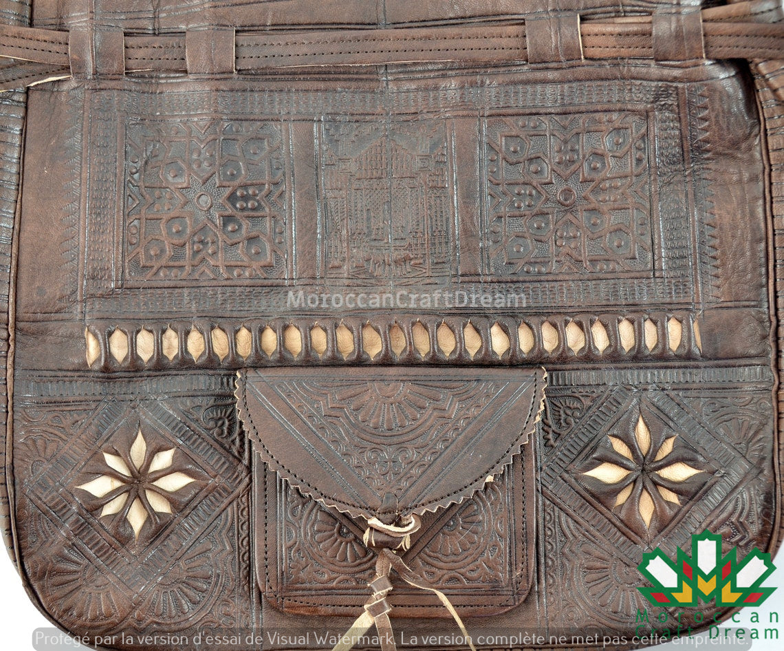 Handmade Leather Bag Chocolate LB1CH – Boho Crossbody, Purse 4