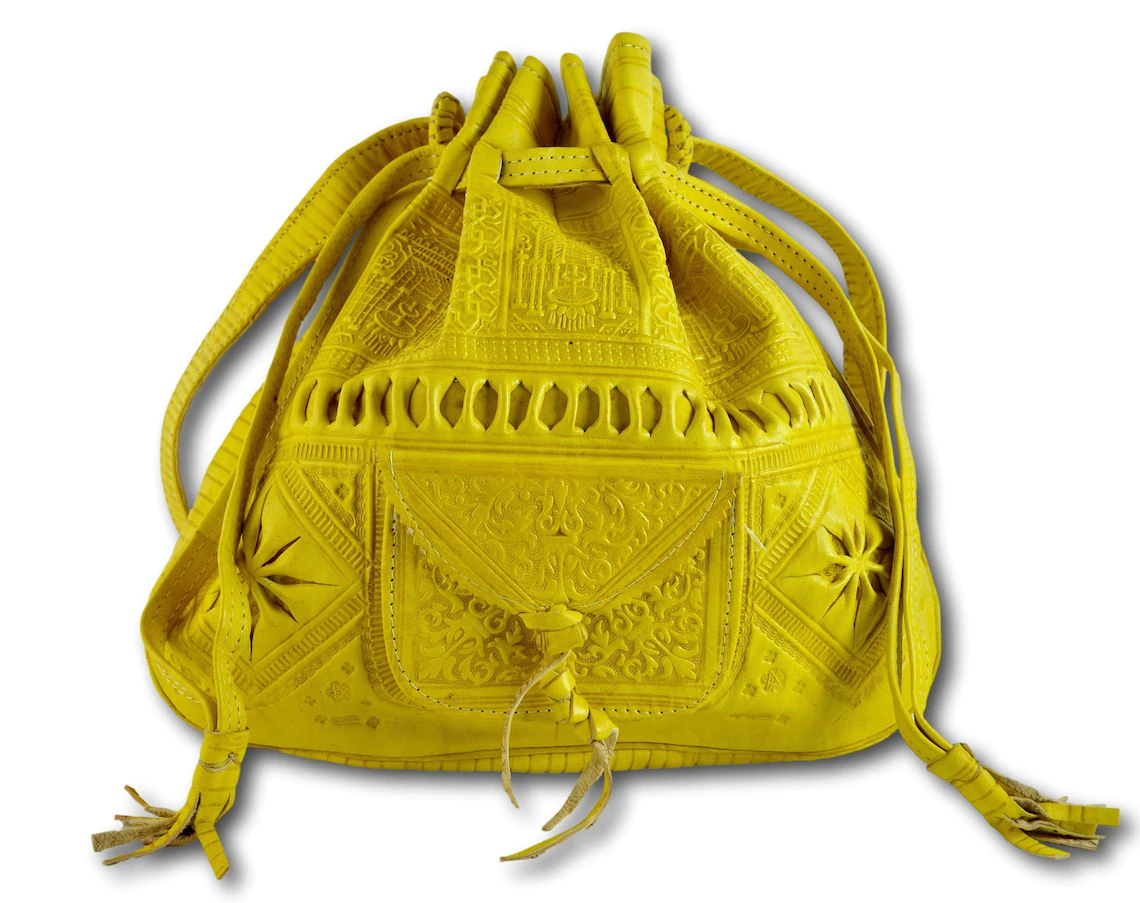 Sac à main en cuir de luxe pour femme Moutarde LB1MU