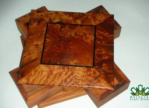 Handmade Thuya Wood Jewelry Box – Unique TW1SQ 1