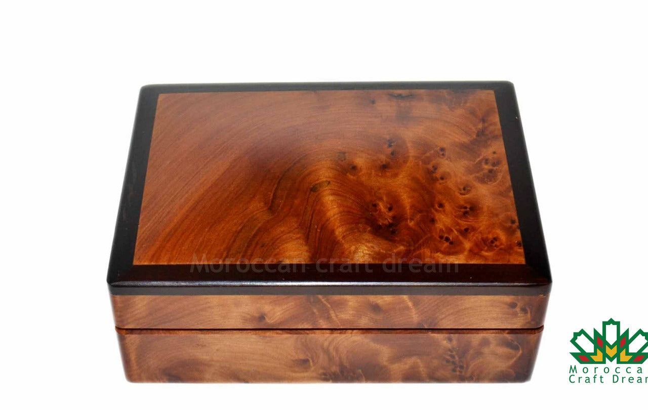 Handmade Thuya Wood Jewelry Box – Unique TW4SQ 1