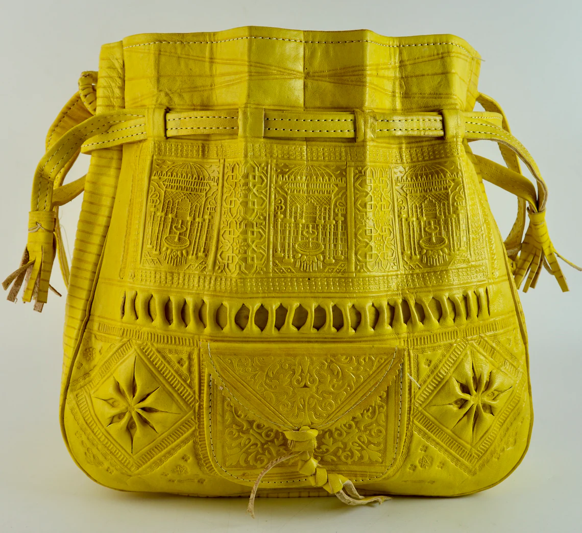Sac à main en cuir de luxe pour femme Moutarde LB1MU