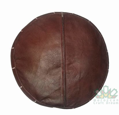Luxury Leather Ottoman Chocolate SRP3BR