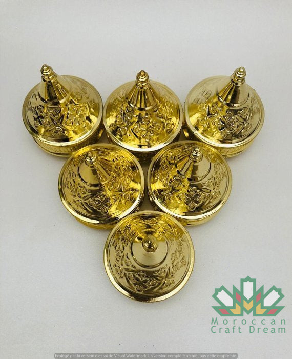 Small Gold moroccan decorative tagine – perfect party favors 2