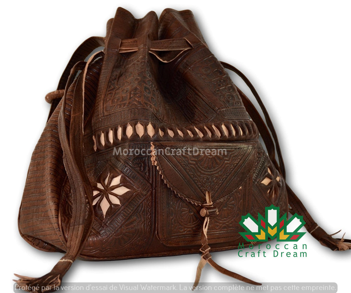 Handmade Leather Bag Chocolate LB1CH – Boho Crossbody, Purse 1