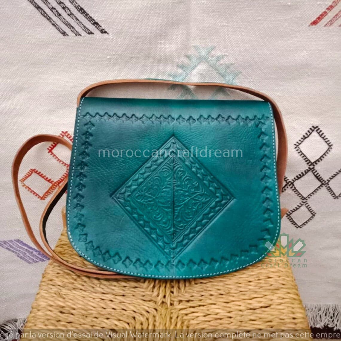 Sweerly Leather Bag  Teal SB1TE