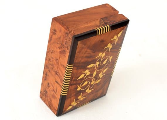 Handmade Thuya Wood Jewelry Box – Unique TW2RT4