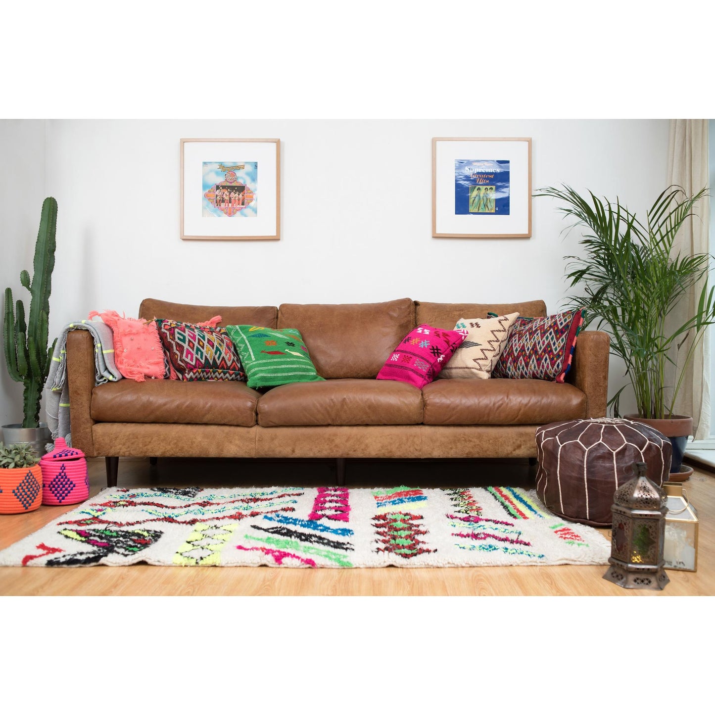 handmade moroccan pillow cushion bohemian light pink 2