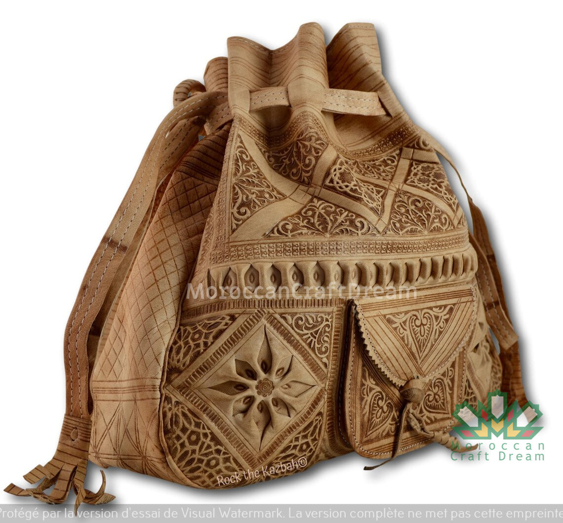 Luxury Women's Leather Bag purse Light Caramel LB1LC1