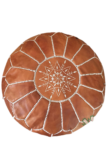 Luxury Leather Ottoman Caramel MRP1CR