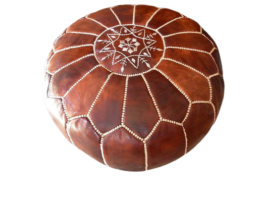 Luxury Leather Ottoman Tan MRP1TA