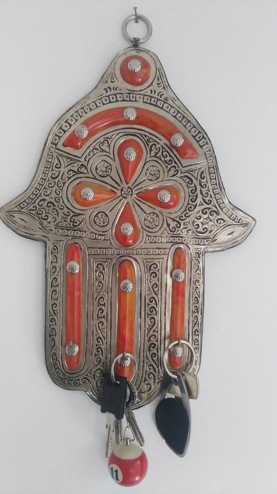 MAGNIFIQUE MUR À CLÉS MAIN DE FATIMA HAMSA FAIT MAIN