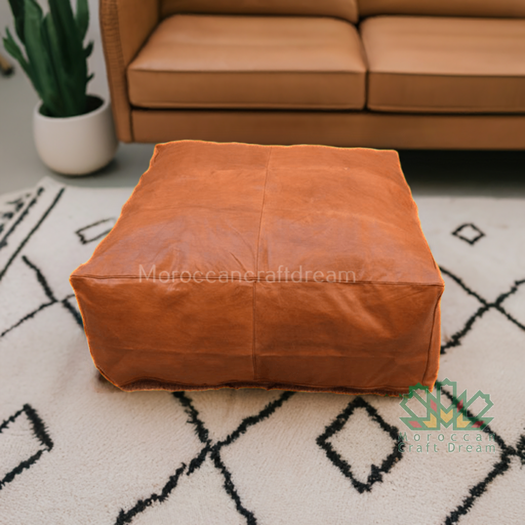 Caramel Luxury large coffee table ottoman, ideal for adding style and comfort to spacious home interiors