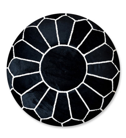 black velvet ottoman moroccan pouf