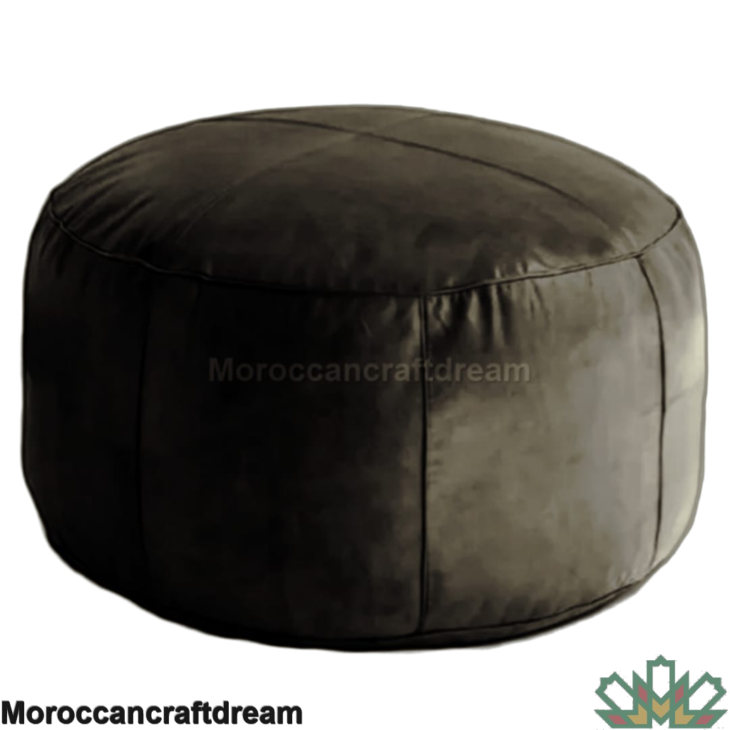 Wholesale Handcrafted Moroccan Classy Leather Ottoman 20x20x14" / 50x50x35cm