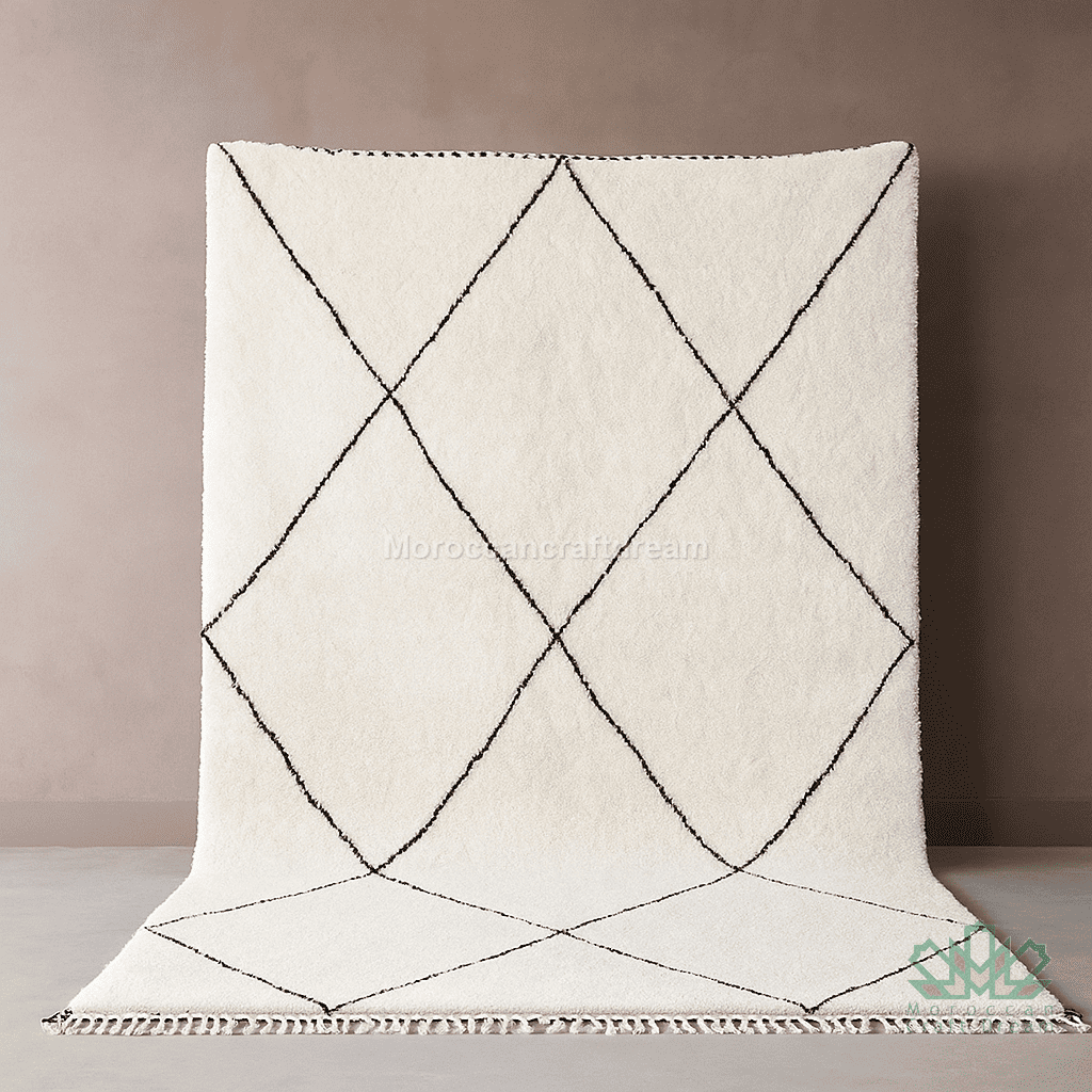 Decorative pillow with geometric pattern on a plain background
