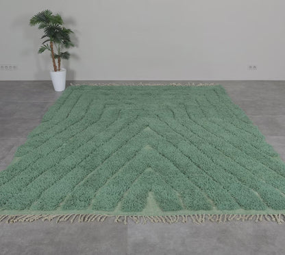 original green handmade berber rug area carpet moroccan design