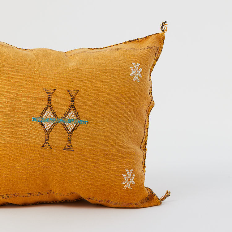 Moroccan hand-loomed pillow cover showcasing traditional craftsmanship