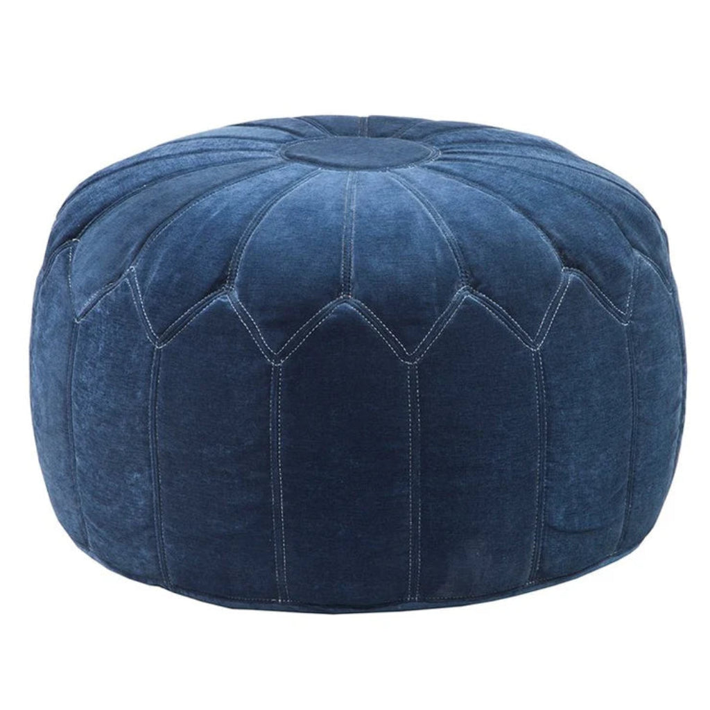 new design of handmade velvet moroccan pouf