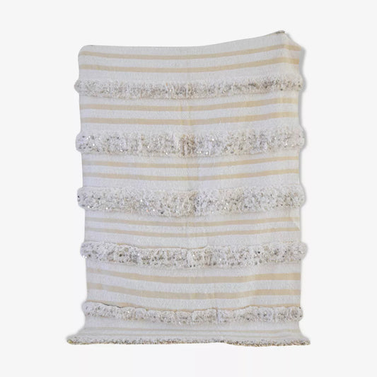 authentic handmade blanket in white color