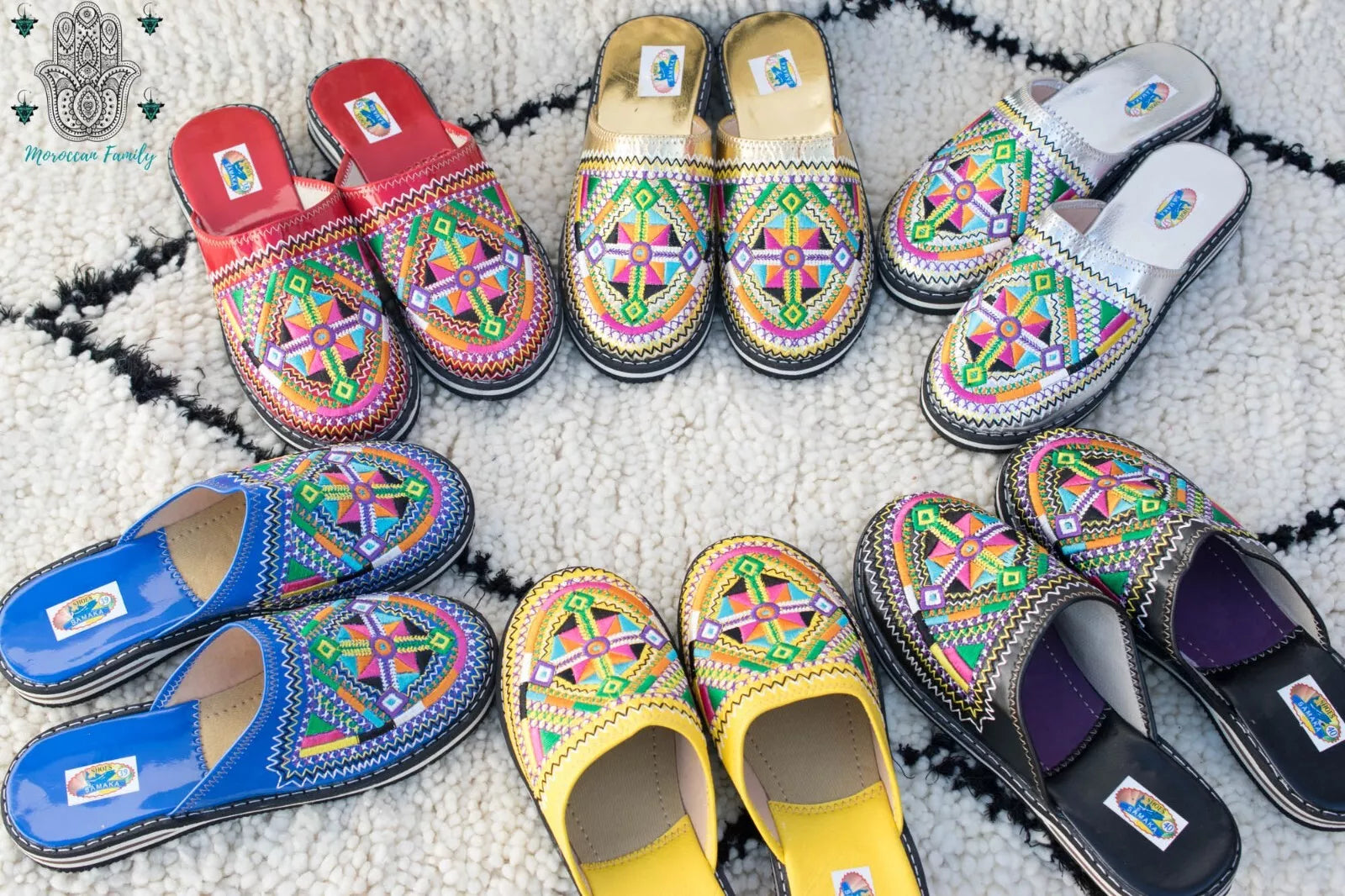 handmade moroccan leather slippers idoukan style