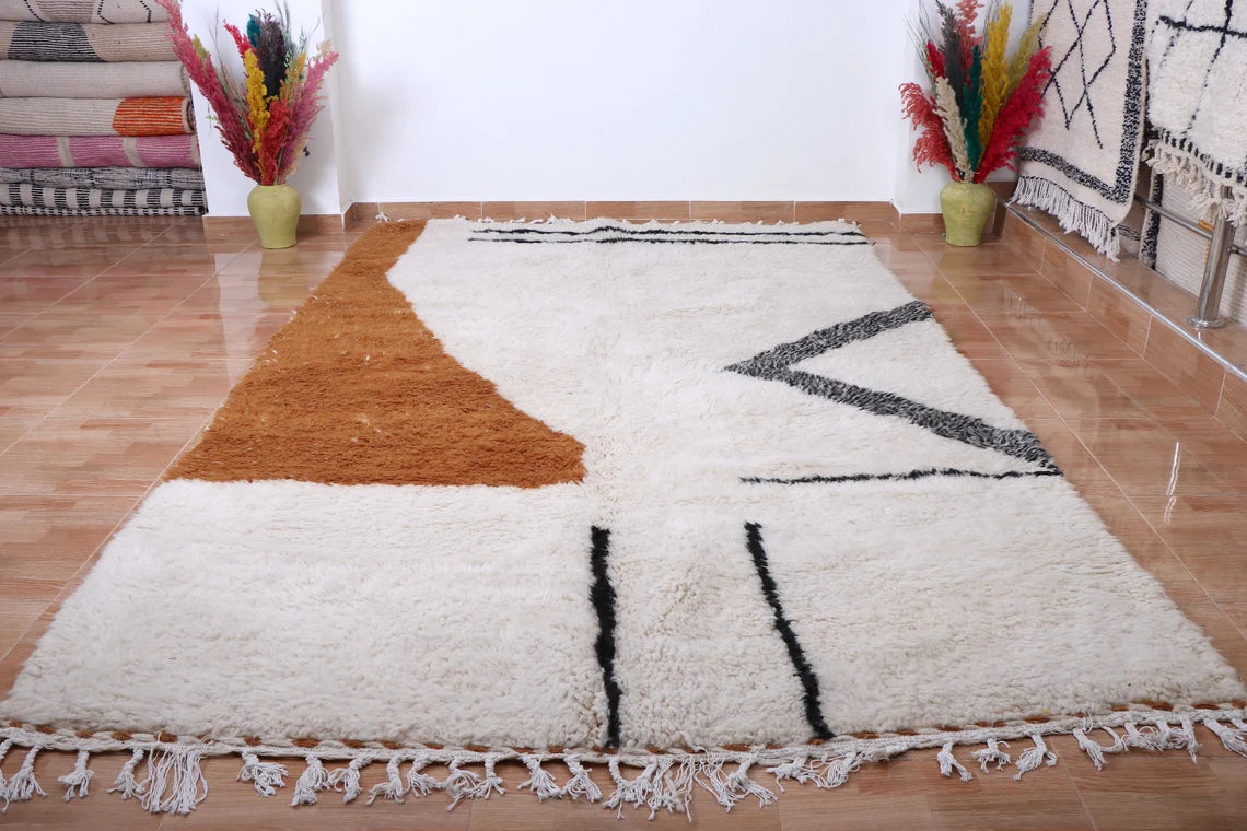 Woolen Handmade Area Rug, Moroccan Berber deals Soft Rug.