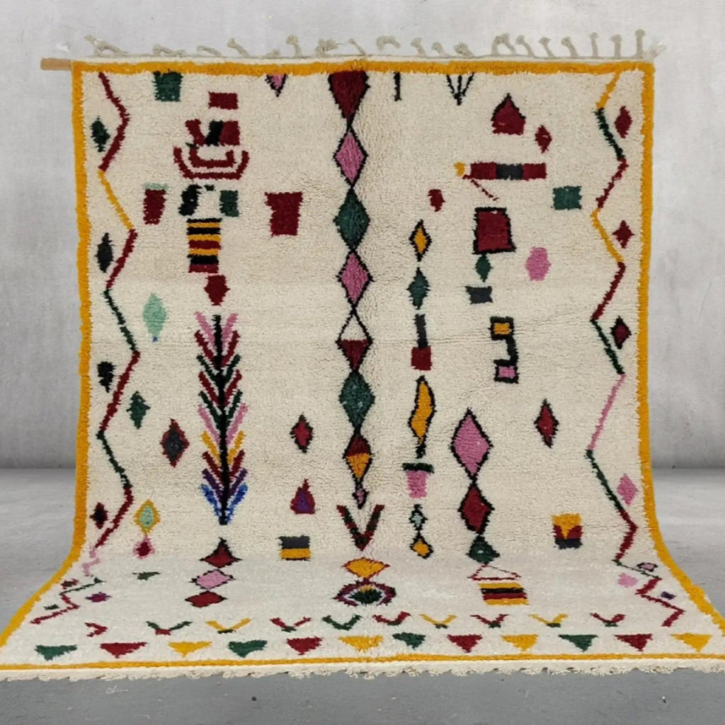 White Berber area rugs and Moroccan carpets featuring traditional designs, handcrafted from high-quality materials for authentic home decor.