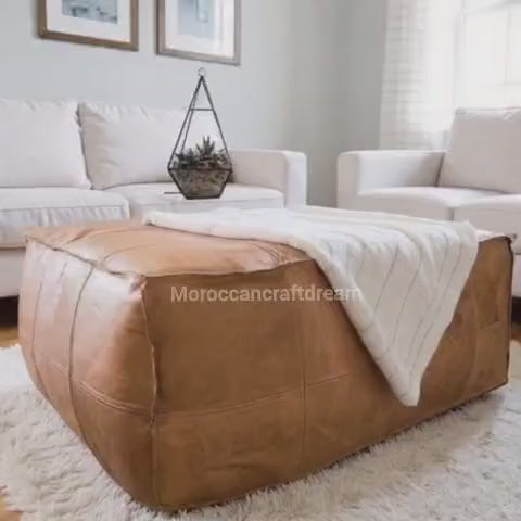 leather ottoman coffee table darky color