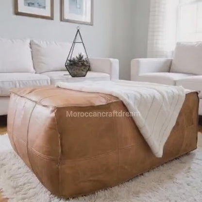 leather ottoman coffee table darky color