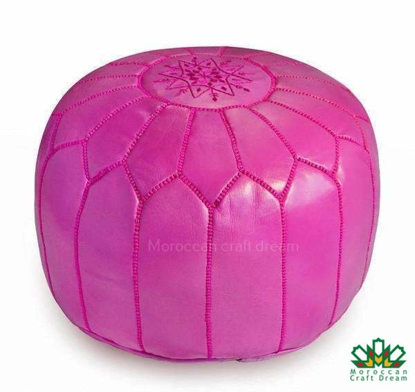 LUXURY LEATHER OTTOMAN PINK RP1PI
