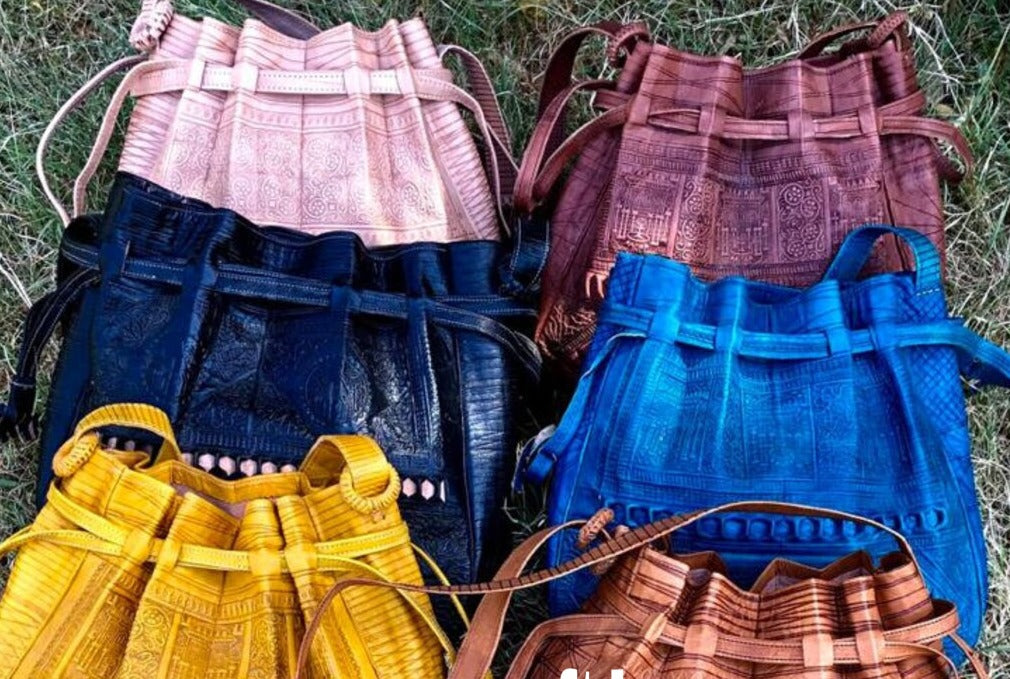 Lot de 2 sacs de luxe en cuir pour femme multicolores