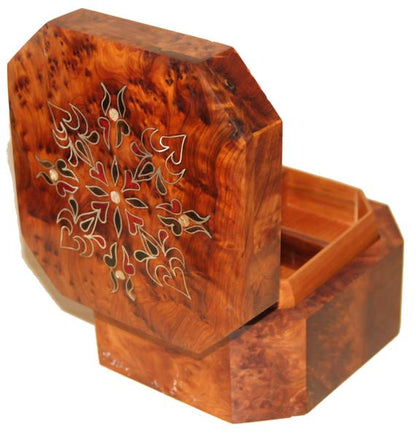 Handmade Thuya Wood Jewelry Box – Handcrafted Moroccan Wooden Box TW1DF