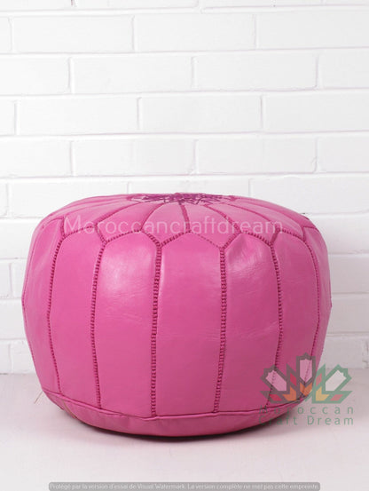 Luxury Leather Ottoman Pink MRP2PI