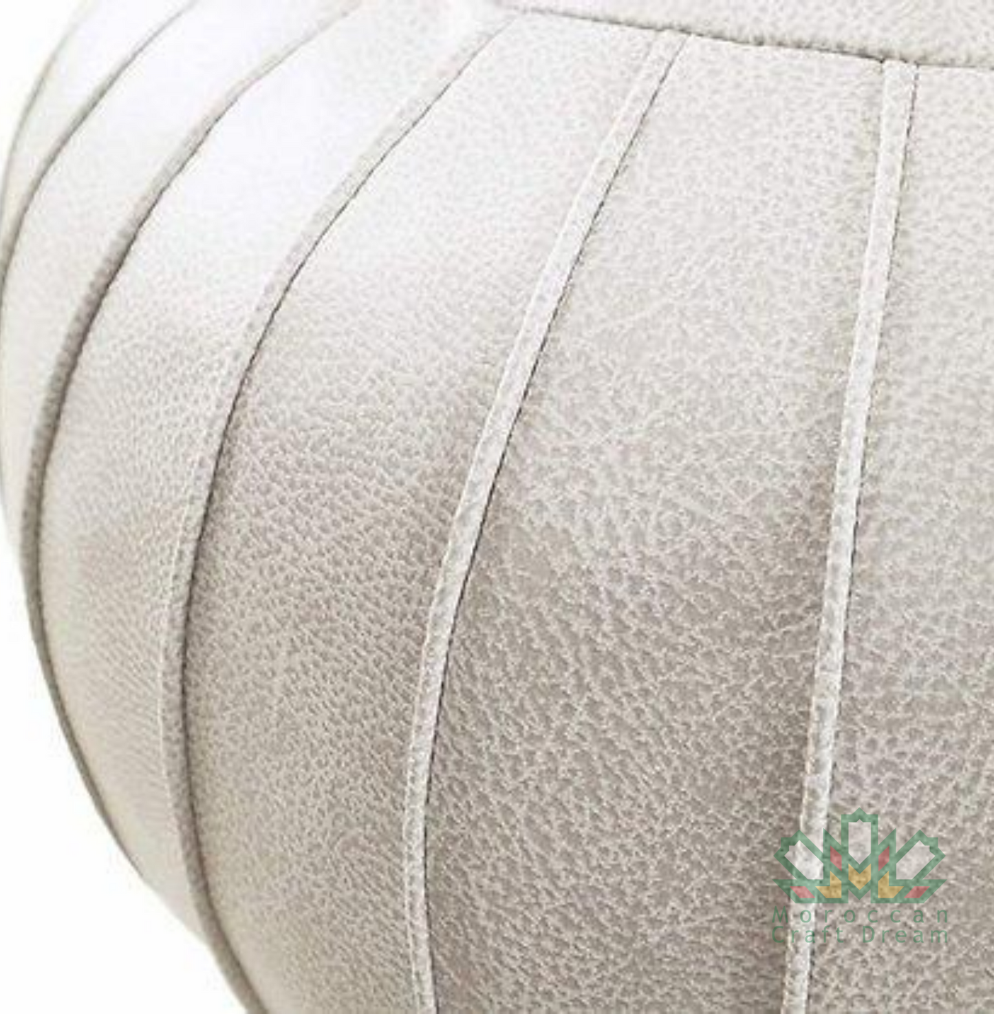 CLASSY LEATHER OTTOMAN WHITE CP2WH