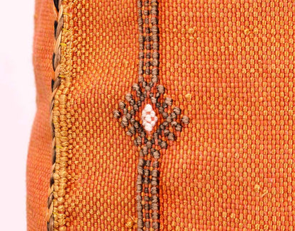 Oreiller Sabra en soie de cactus marocain orange